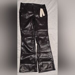 No Boundaries Black Boot Cut Faux Leather Pants